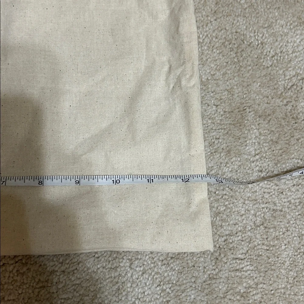 Tory Burch Beige Canvas Dustbag Pouch approx 12.5” x 9.5 in (Fits Small Clutch)